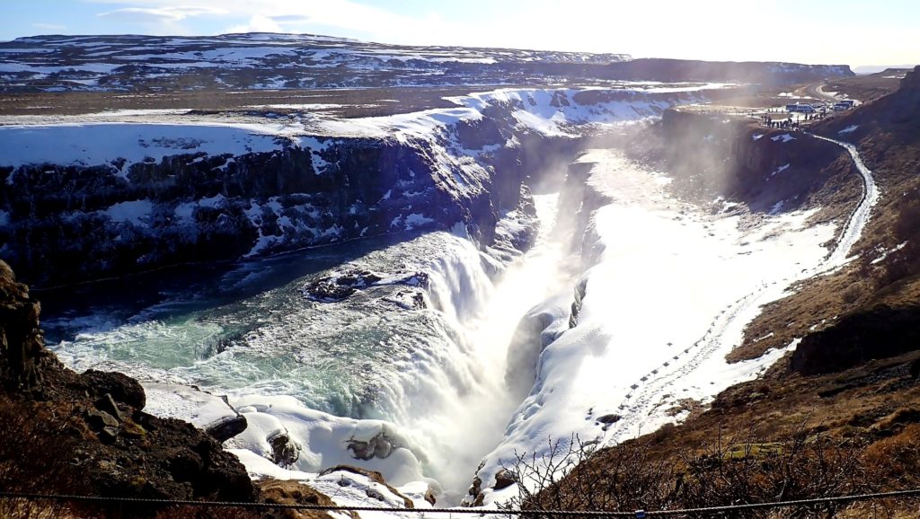 Wodospad Gullfoss na Islandii