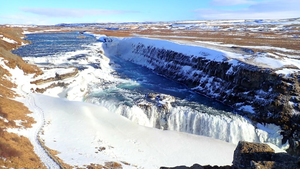 Wodospad Gullfoss na Islandii