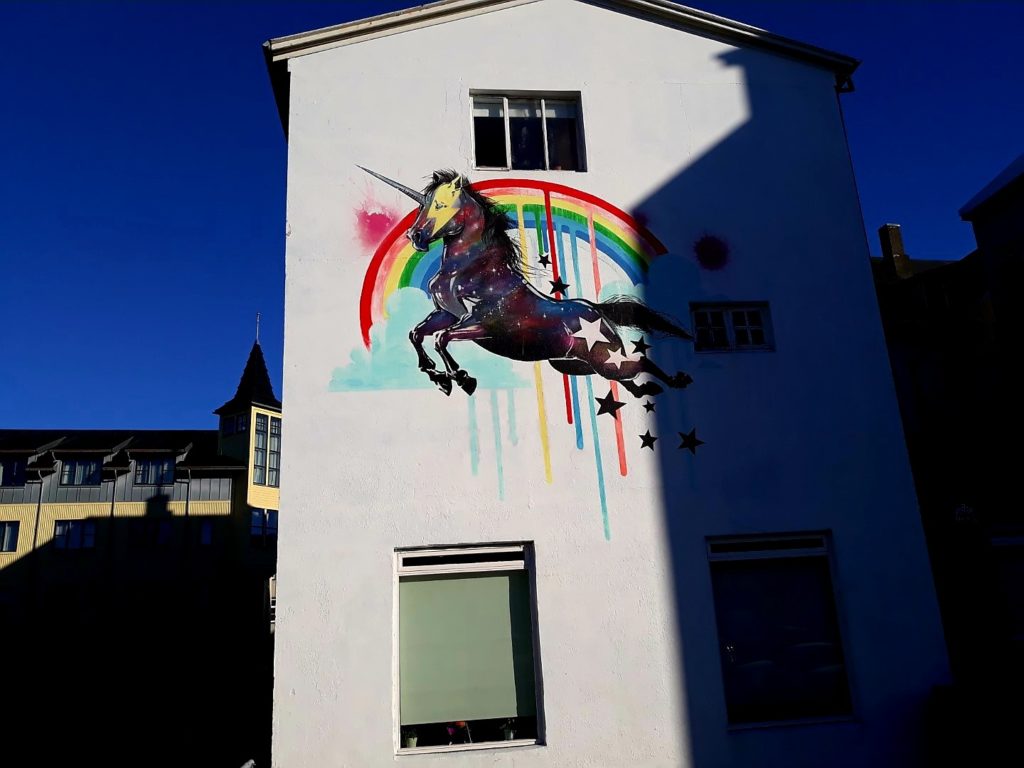 Mural w stolicy Islandii - Reykjaviku