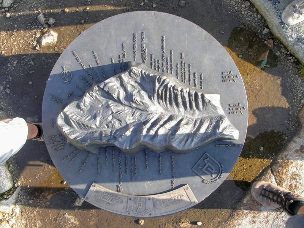 Makieta doliny ustawina przy schronisku górskim w Tatrach słowackich.