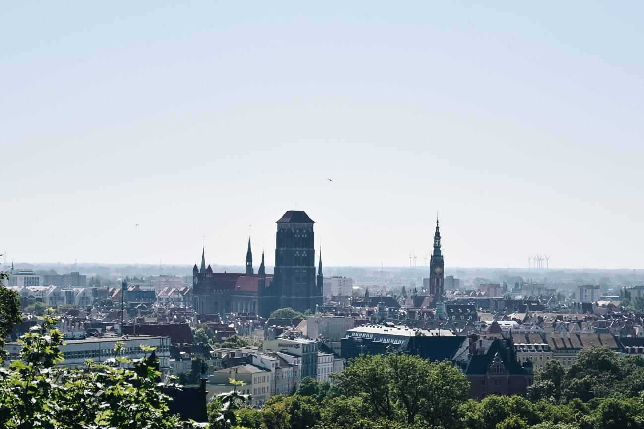 Gdańsk widziany z Góry Gradowej.