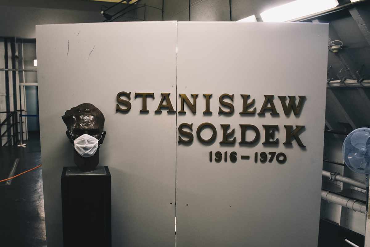 Wnętrze statku Sołdek w Gdańsku.