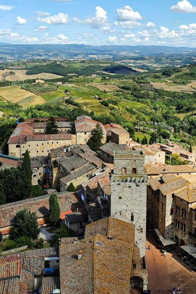 Toskania San Gimignano widok z Torre Grossa