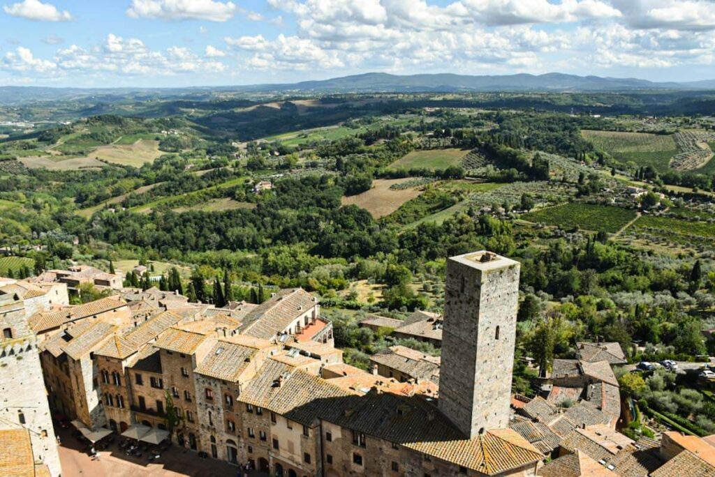 Toskania San Gimignano widok z Torre Grossa