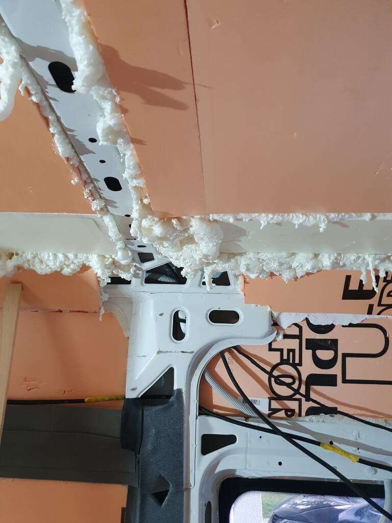 Izolacja w kamperze, płyty XPS.