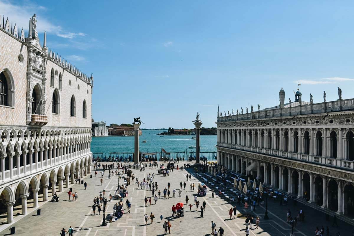 Widok z balkonu w Bazylice św. Marka.