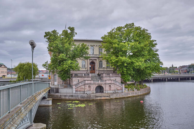 Sztokholm budynek w dzielnicy Gamla Stan.