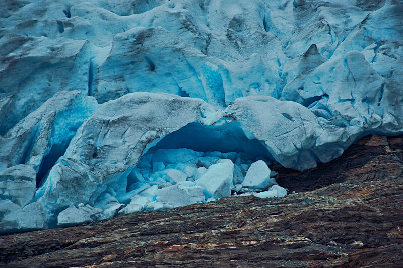 Jęzor Lodowca Svartisen.