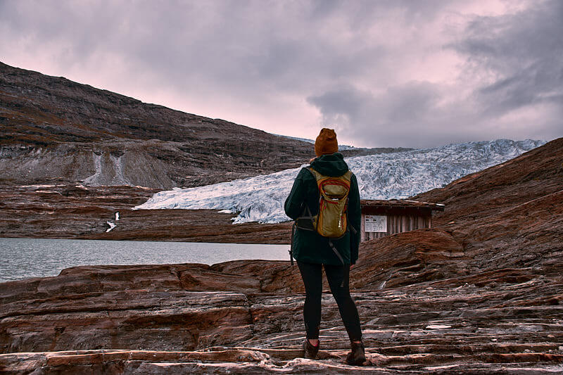 Jęzor Lodowca Svartisen.
