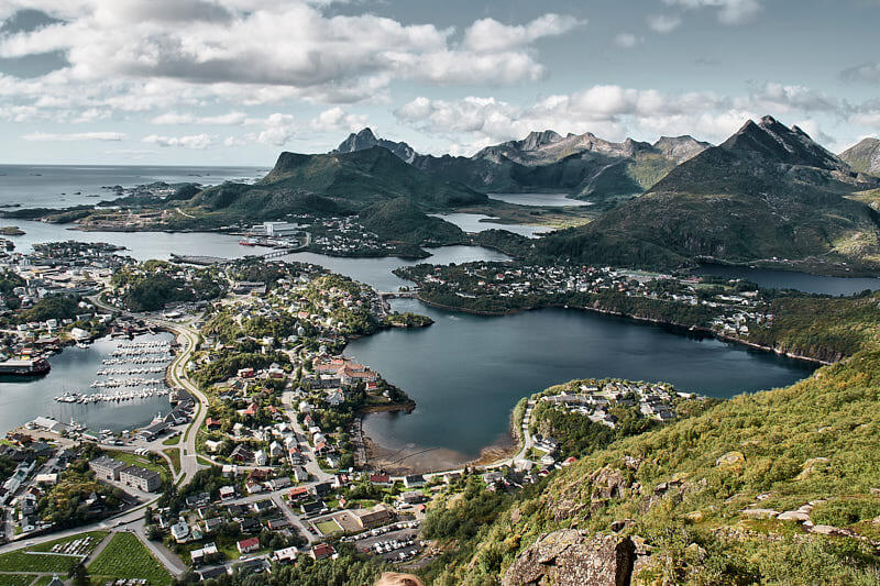 Widok na Lofoty.