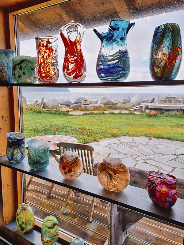 Wystawa szkła w Vikten, Lofoty.
