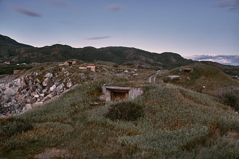 Fort Skrolsvik na wyspie Senja.