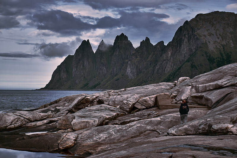 Tungeneset, punkt widokowy na wyspie Senja.