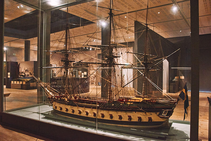 Makieta statku w Muzeum Morskim.